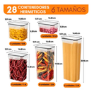 Kit x28 Contenedores Herméticos de Almacenamiento