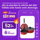 Set De Cocina Ollas + Sartén Antiadherente 4 Piezas Piamonte Color Rojo