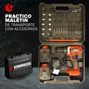 Taladro Percutor + 2 Baterias 20v Kommberg 13mm Maletin 2 Baterias, Cargador Y Accesorios Kb-tpb1020-2
