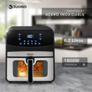 Freidora de Aire digital Suono con ventana 6,2L 1800W
